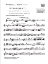 Divertimento KV 581 - Clarinet and piano - MOZART - Partition